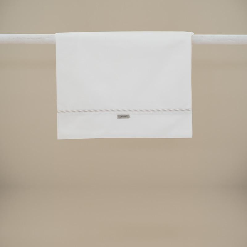 Set lenzuola 3 pezzi per carrozzina bianco e beige LE202 BBS NINNAOH 