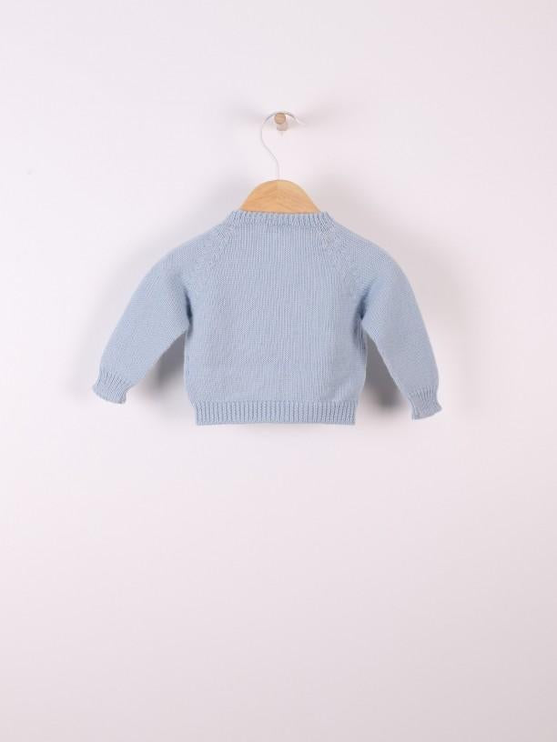 Cardigan con treccine in lana merino 08308A 01 WEDOBLE 
