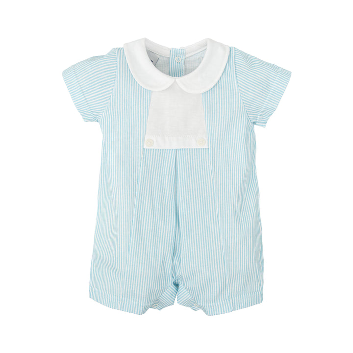 Pagliaccetto in cotone a righe con colletto 32223 BT BABIDU 